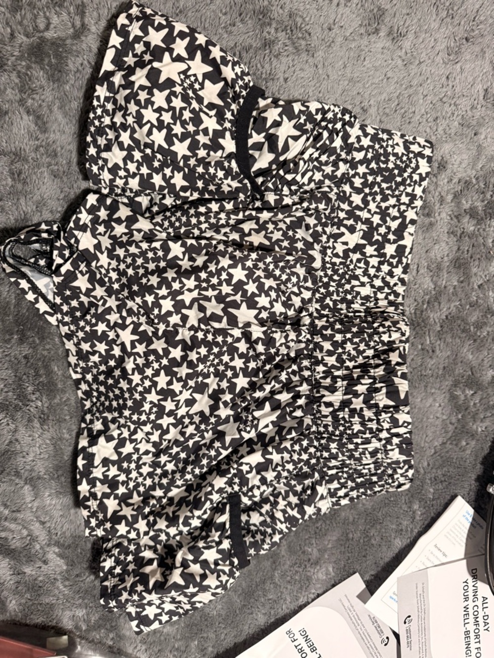Free people Black & White Star Print Shorts size small